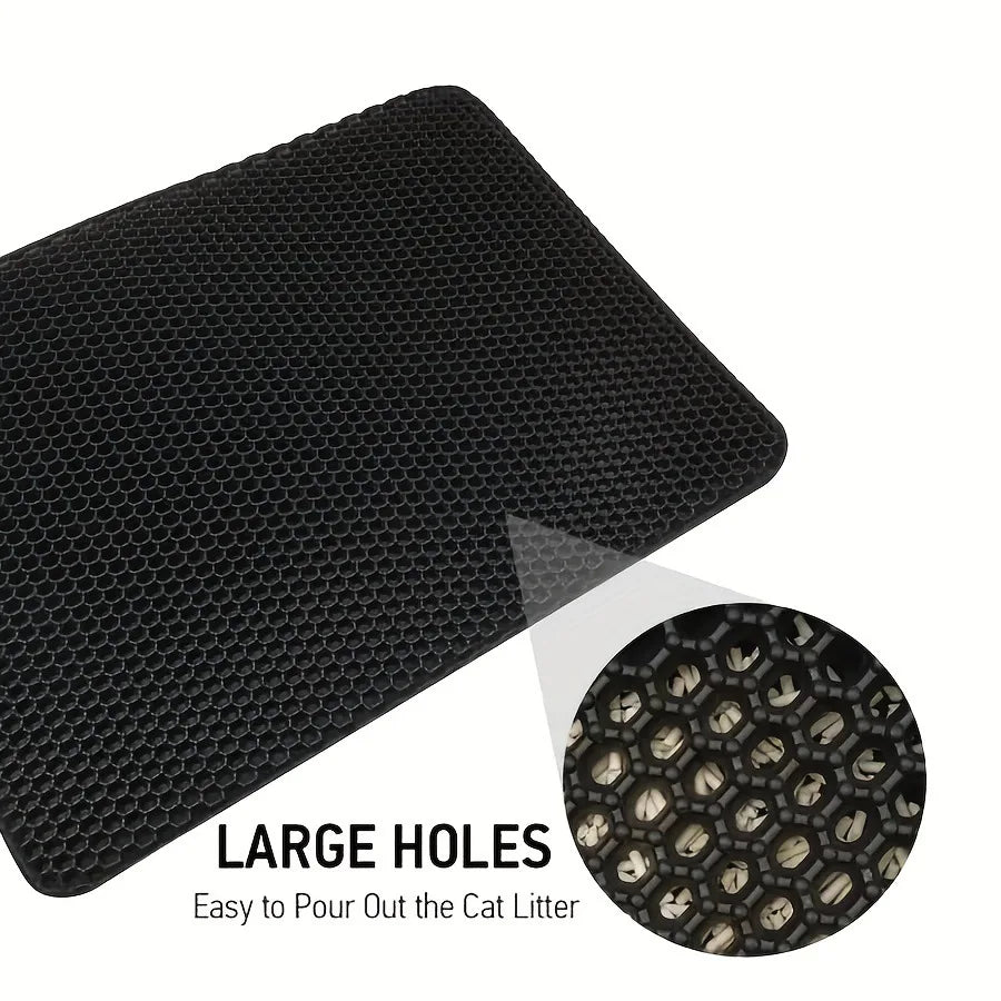 Soft Double-Layer Cat Litter Mat, Waterproof and Thickened Cat Litter Collection Mat, Cat Litter Cleaning Products