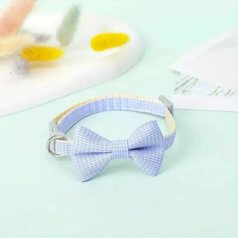 Cute Cat Collar with Bow Tie Adjustable Design Pet Dogs Cats Puppy Necklace Pet Supplies