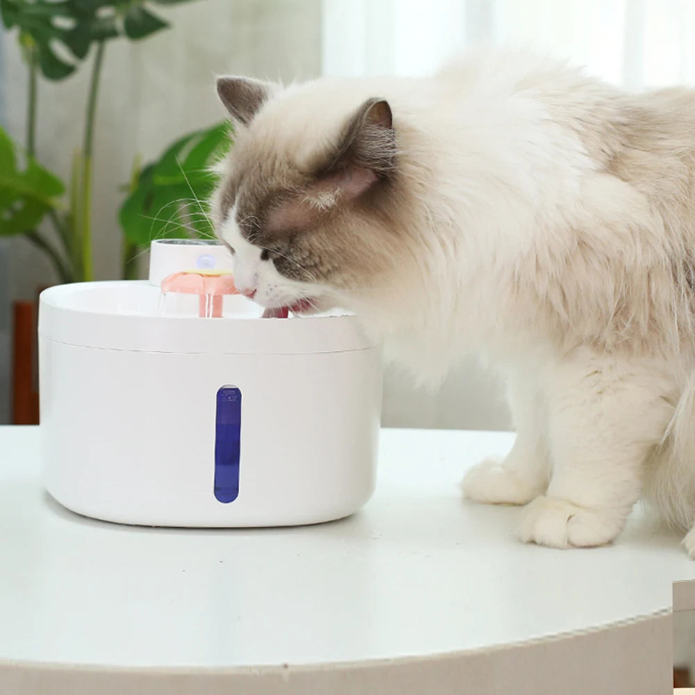 2.6L Large Capacity Automatic Cat Fountain Wireless Smart Pet Water Feeder Dog Water Dispenser with Sensor Cat Drinking Bowl