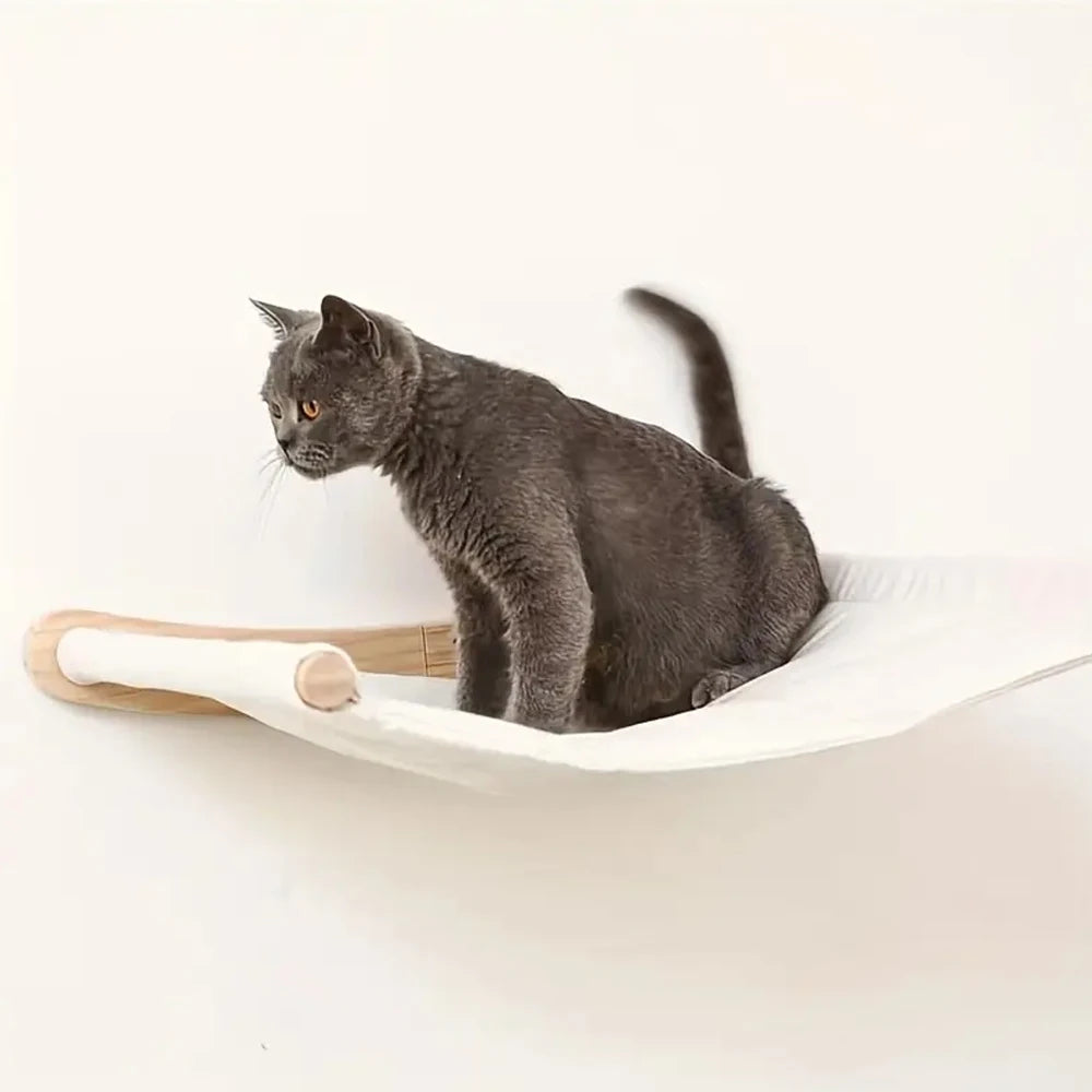 Cat Hammock Wall Mounted Cat Shelf Cat Wall Shelves and Perches Modern Cat Bed & Furniture for Large Cats or Kitty
