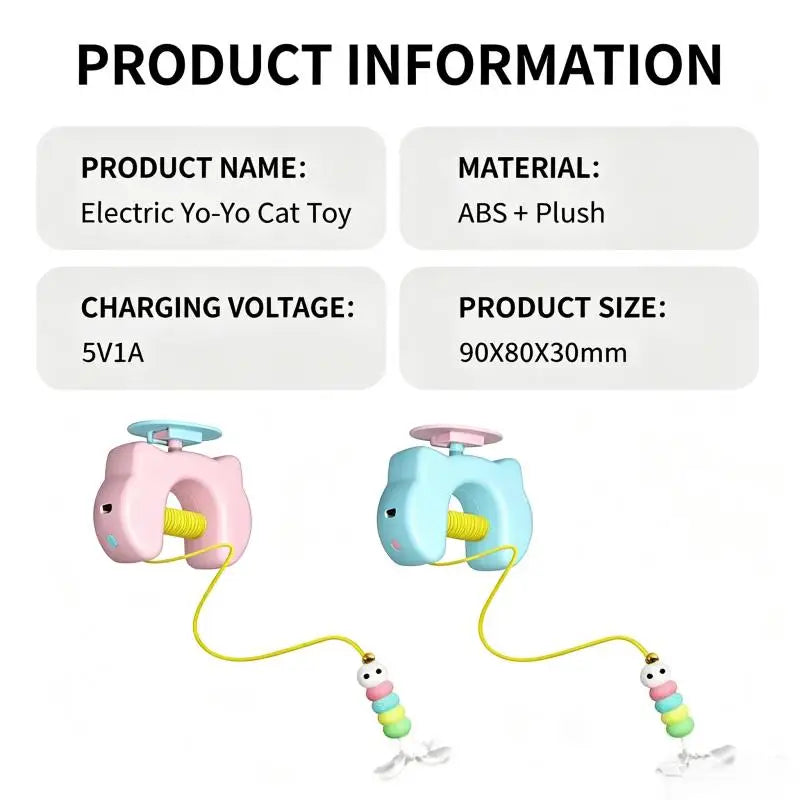 New Type Of Electric Cat Toy with 2 Ropes Smart Hanging Door Auto Swing Feather Toy A Self-entertainment And Cat-teasing Wonder