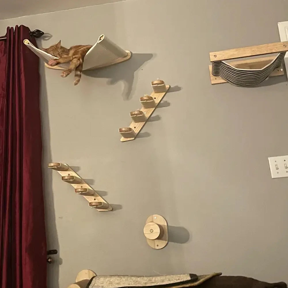 Cat Hammock Wall Mounted Cat Shelf Cat Wall Shelves and Perches Modern Cat Bed & Furniture for Large Cats or Kitty