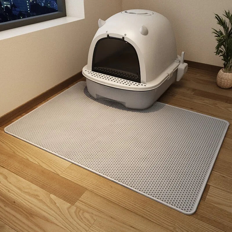 Double layer cat litter mat ，Wear-resistant, Waterproof, Non-Slip sand cat pads，Pet litter box，Washable cat beds，Pet accessories