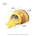 Honey Pot Cat Cave Bed, Soft Rebound Sponge Pet Nest with Removable & Washable Cushion, Cute Cartoon Design for Small Cats Pets