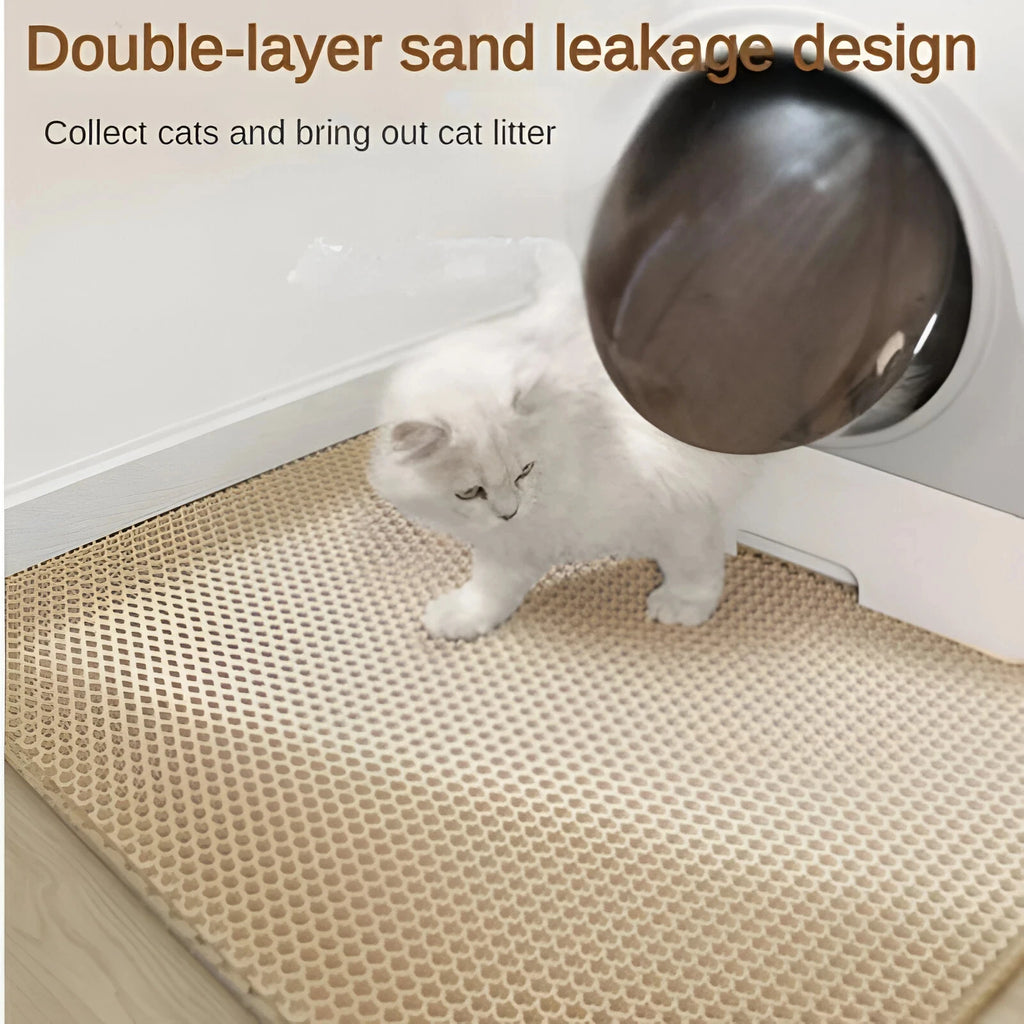 Double layer cat litter mat ，Wear-resistant, Waterproof, Non-Slip sand cat pads，Pet litter box，Washable cat beds，Pet accessories